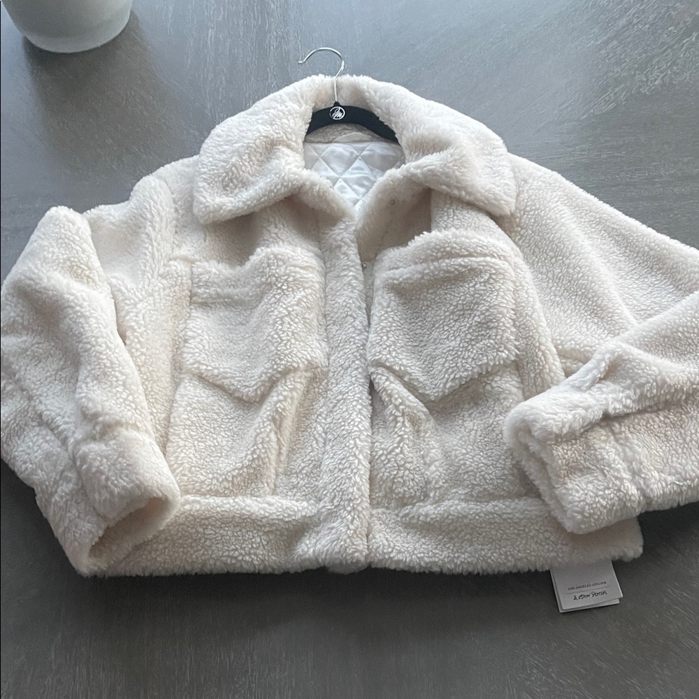 & Other Stories Cream Teddy Jacket